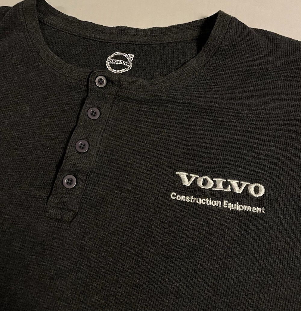 VOLVO Construction Equipment OFFICIAL Long Sleeve Waffle Thermal Shirt 2XL Work